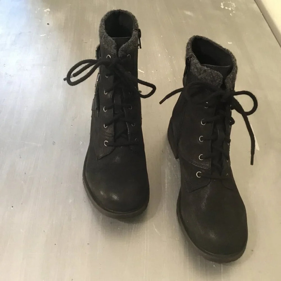 Crown Vintage Revival Biker Boots Studded Buckle Grunge Combat Bootie Sz 8 M - Picture 5 of 11